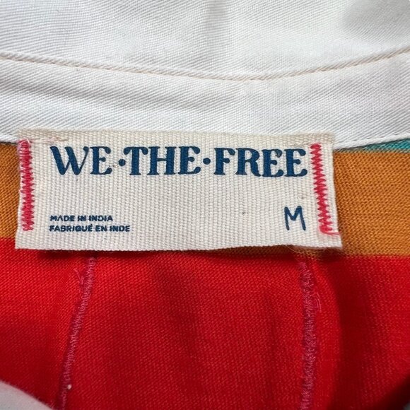 We The Free Free People Women's Multicolor Striped Oversized Tunic Polo Dress M - Picture 3 of 7